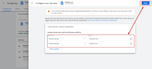 Save domains for cross-domain tracking